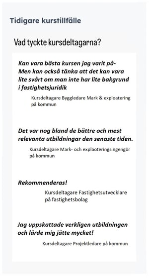 Vad tyckte tidigare kursdeltagare GA-1
