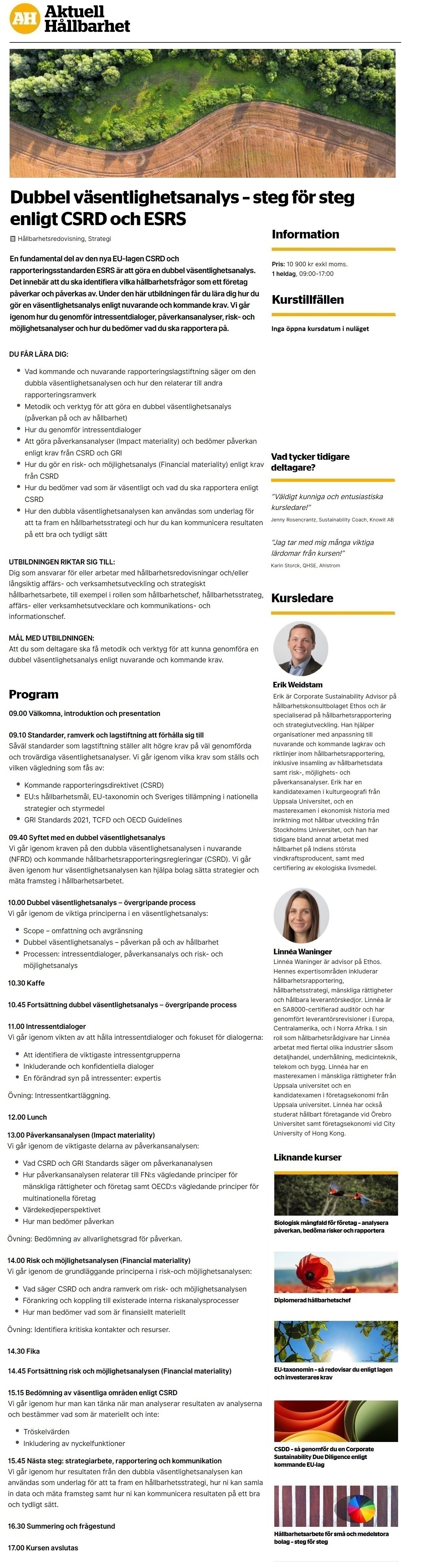 Redovisa och hantera klimatrelaterade finansiella risker och möjligheter enligt TCFD