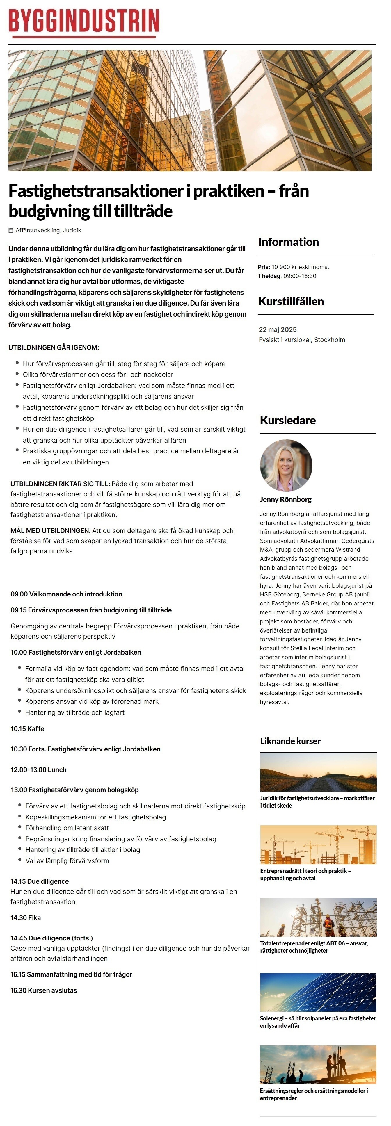 Fastighetstransaktioner i praktiken – från budgivning till tillträde