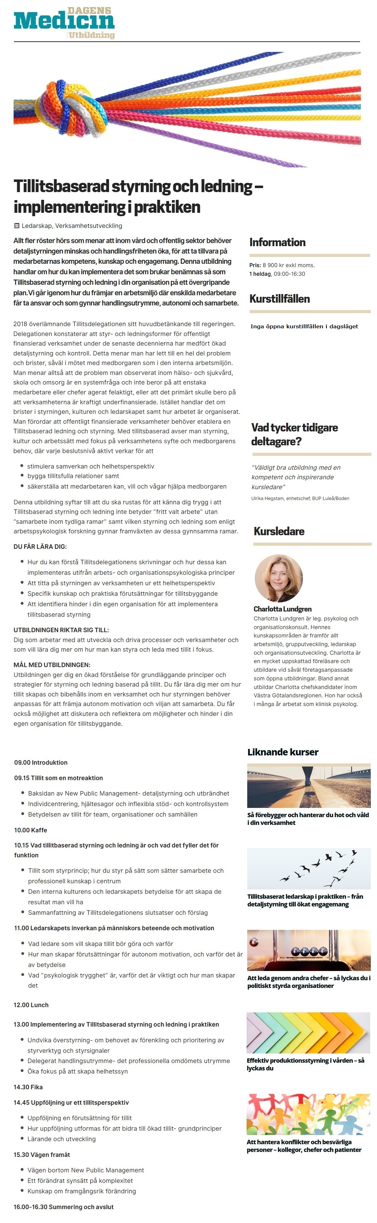 Tillitsbaserad styrning och ledning – implementering i praktiken