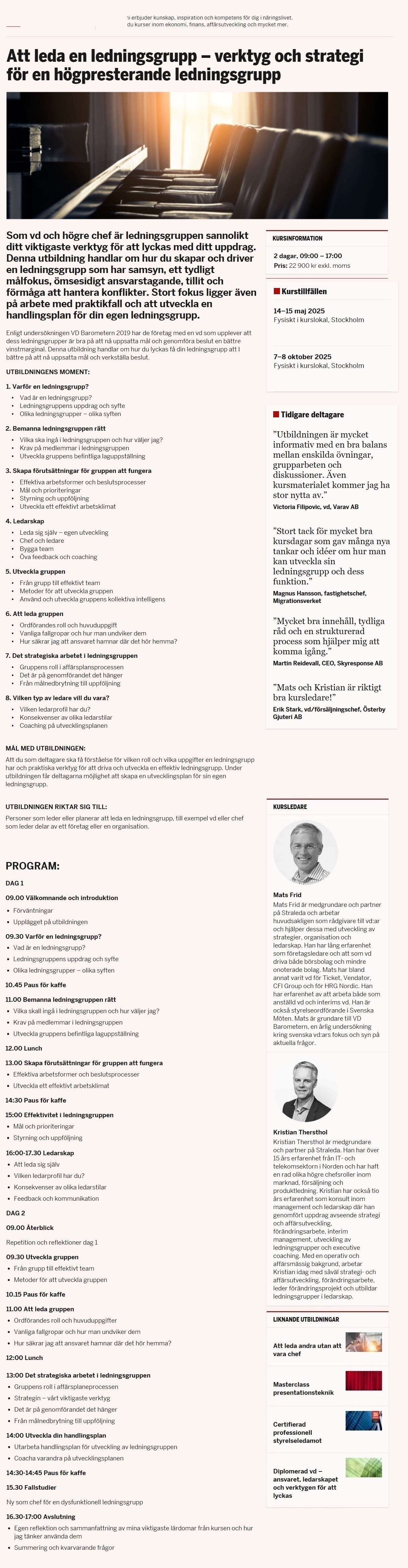 Att leda en ledningsgrupp – verktyg och strategi för en högpresterande ledningsgrupp