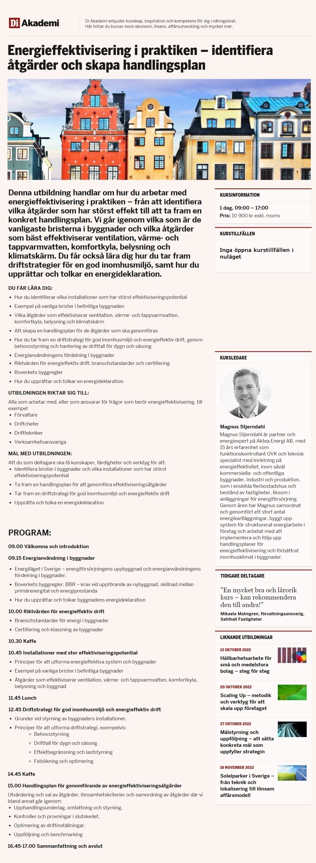 Energieffektivisering i praktiken – identifiera åtgärder och skapa handlingsplan