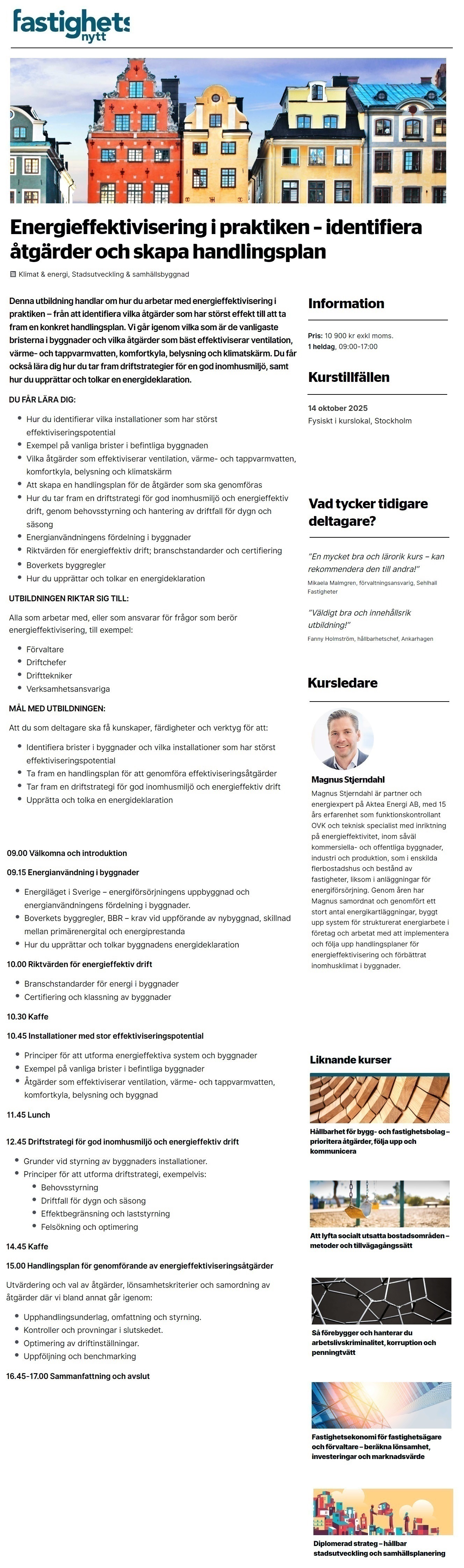 Energieffektivisering i praktiken – identifiera åtgärder och skapa handlingsplan