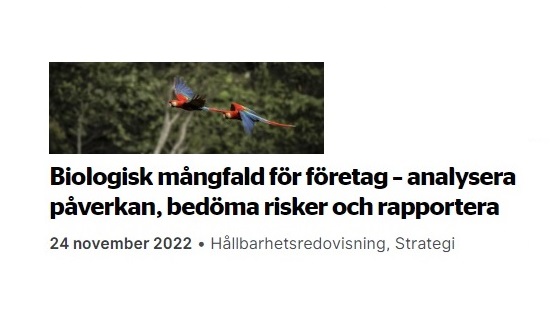 Nov Biologisk mångfald för företag – analysera påverkan, bedöma risker och rapportera-1