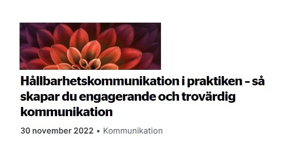 Nov Hållbarhetskommunikation i praktiken – så skapar du engagerande och trovärdig kommunikation-1