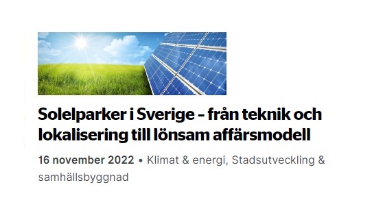 Nov Solelparker i Sverige – från teknik och lokalisering till lönsam affärsmodell-1