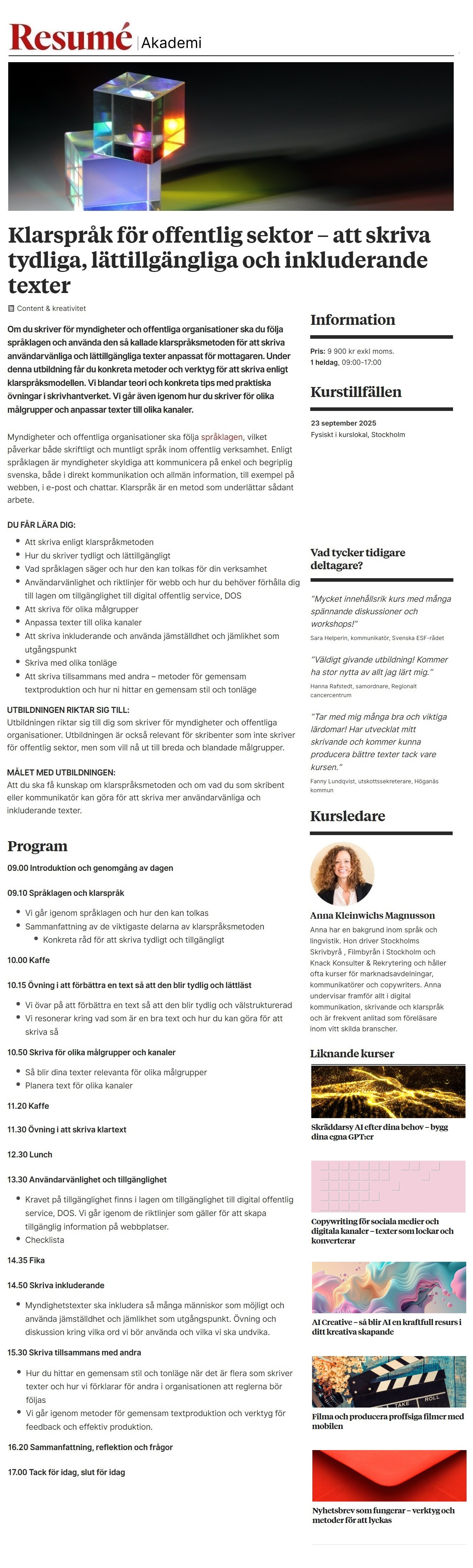 Skapa snygga och proffsiga klipp och filmer till webb och sociala medier